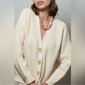 Lizzie Fortunato x Demylee Sweet Like Candy Cardigan in Ivory Sz S